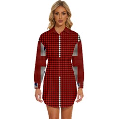 Union Jack Flag British Flag Womens Long Sleeve Shirt Dress