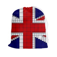 Union Jack Flag Uk Patriotic Drawstring Pouch (2XL)