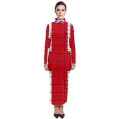 Union Jack Flag Uk Patriotic Turtleneck Maxi Dress