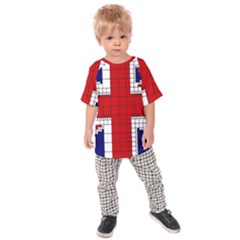 Union Jack Flag Uk Patriotic Kids  Raglan Tee