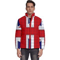 Union Jack Flag Uk Patriotic Men s Puffer Bubble Jacket Coat