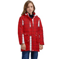 Union Jack Flag Uk Patriotic Kid s Hooded Longline Puffer Jacket by Celenk