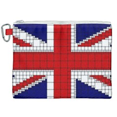 Union Jack Flag Uk Patriotic Canvas Cosmetic Bag (xxl) by Celenk