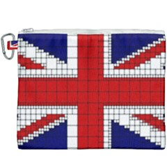 Union Jack Flag Uk Patriotic Canvas Cosmetic Bag (xxxl) by Celenk