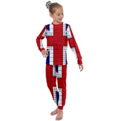 Union Jack Flag Uk Patriotic Kids  Long Sleeve Set 