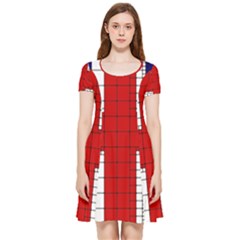 Union Jack Flag Uk Patriotic Inside Out Cap Sleeve Dress