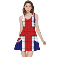 Union Jack Flag Uk Patriotic Inside Out Reversible Sleeveless Dress