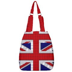 Union Jack Flag Uk Patriotic Center Zip Backpack