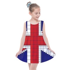 Union Jack Flag Uk Patriotic Kids  Summer Dress