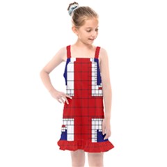 Union Jack Flag Uk Patriotic Kids  Overall Dress