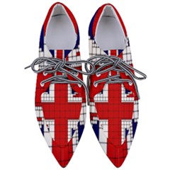 Union Jack Flag Uk Patriotic Pointed Oxford Shoes