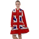 Union Jack Flag Uk Patriotic All Frills Chiffon Dress View1