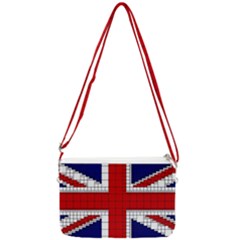 Union Jack Flag Uk Patriotic Double Gusset Crossbody Bag