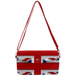 Union Jack Flag Uk Patriotic Removable Strap Clutch Bag