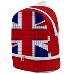 Union Jack Flag Uk Patriotic Zip Bottom Backpack