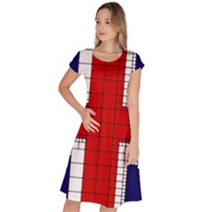 Union Jack Flag Uk Patriotic Classic Short Sleeve Dress