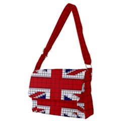 Union Jack Flag Uk Patriotic Full Print Messenger Bag (M)