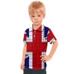 Union Jack Flag Uk Patriotic Kids  Polo Tee