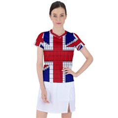 Union Jack Flag Uk Patriotic Women s Sports Top