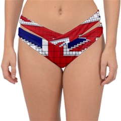 Union Jack Flag Uk Patriotic Double Strap Halter Bikini Bottoms by Celenk