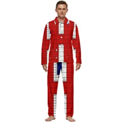 Union Jack Flag Uk Patriotic Men s Long Sleeve Velvet Pocket Pajamas Set