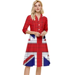 Union Jack Flag Uk Patriotic Classy Knee Length Dress