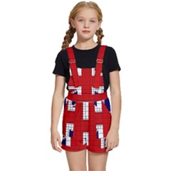 Union Jack Flag Uk Patriotic Kids  Short Overalls