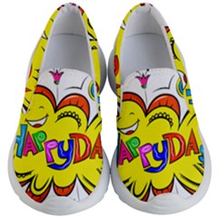 Happy Happiness Child Smile Joy Kids Lightweight Slip Ons