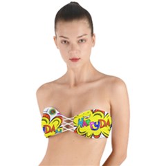 Happy Happiness Child Smile Joy Twist Bandeau Bikini Top by Celenk