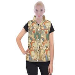 Egyptian Man Sun God Ra Amun Women s Button Up Vest by Celenk