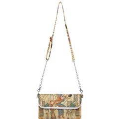 Egyptian Man Sun God Ra Amun Mini Crossbody Handbag by Celenk