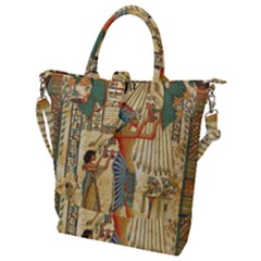 Egyptian Man Sun God Ra Amun Buckle Top Tote Bag by Celenk