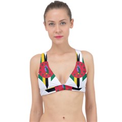 Heart Love Flag Antilles Island Classic Banded Bikini Top by Celenk