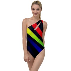 Graphic Design Computer Graphics To One Side Swimsuit