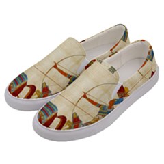 Egyptian Tutunkhamun Pharaoh Design Men s Canvas Slip Ons by Celenk