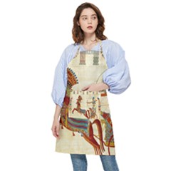 Egyptian Tutunkhamun Pharaoh Design Pocket Apron by Celenk