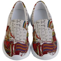 Egyptian Tutunkhamun Pharaoh Design Kids Lightweight Slip Ons by Celenk