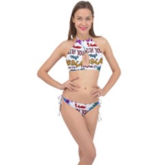 Christian Christianity Religion Cross Front Halter Bikini Set by Celenk