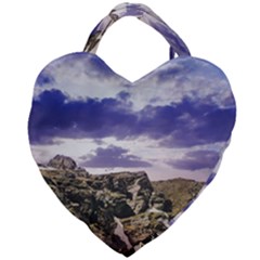 Mountain Snow Landscape Winter Giant Heart Shaped Tote