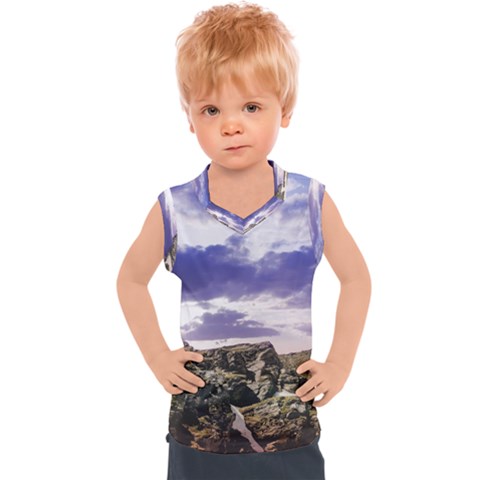 Mountain Snow Landscape Winter Kids  Sport Tank Top by Celenk