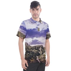 Mountain Snow Landscape Winter Men s Polo Tee by Celenk