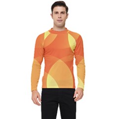 Abstract Orange Yellow Red Color Men s Long Sleeve Rash Guard by Celenk