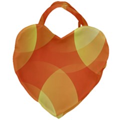 Abstract Orange Yellow Red Color Giant Heart Shaped Tote