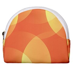 Abstract Orange Yellow Red Color Horseshoe Style Canvas Pouch by Celenk