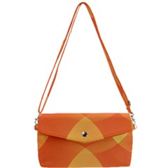 Abstract Orange Yellow Red Color Removable Strap Clutch Bag by Celenk