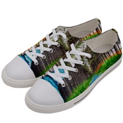 River Forest Landscape Nature Women s Low Top Canvas Sneakers by Celenk