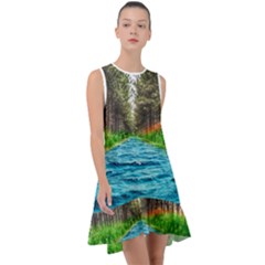 River Forest Landscape Nature Frill Swing Dress by Celenk