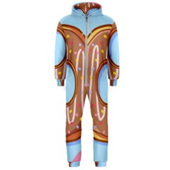 Dessert Food Donut Sweet Decor Chocolate Bread Hooded Jumpsuit (men) by Uceng