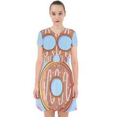 Dessert Food Donut Sweet Decor Chocolate Bread Adorable In Chiffon Dress by Uceng