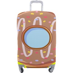 Dessert Food Donut Sweet Decor Chocolate Bread Luggage Cover (large) by Uceng